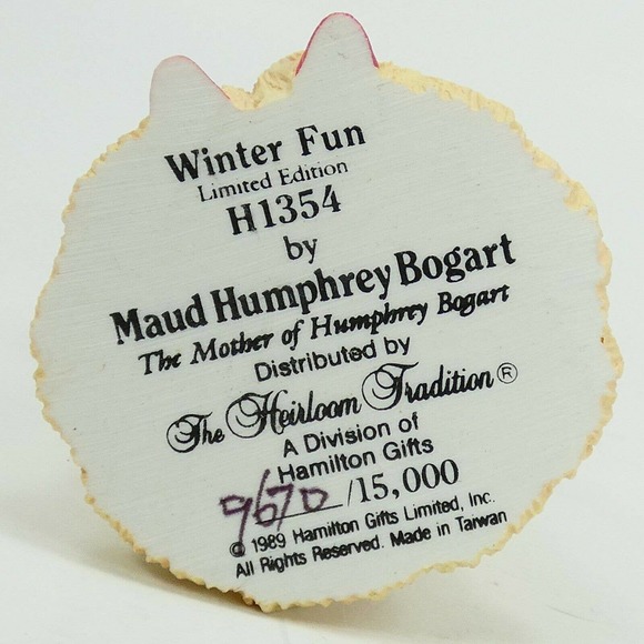 WINTER FUN H1354 by Maud Humphrey Bogart Figurine COA & Original Box UCHWU - Picture 10 of 12